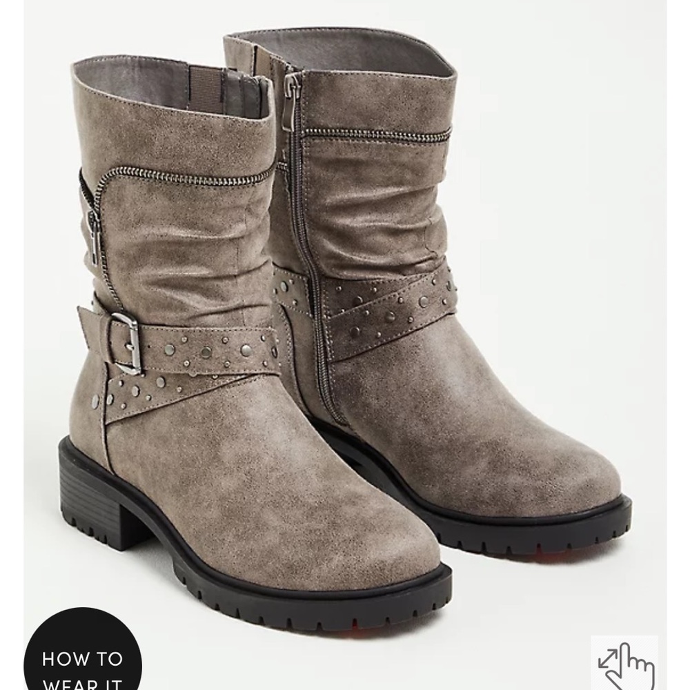 Studded Moto boots.